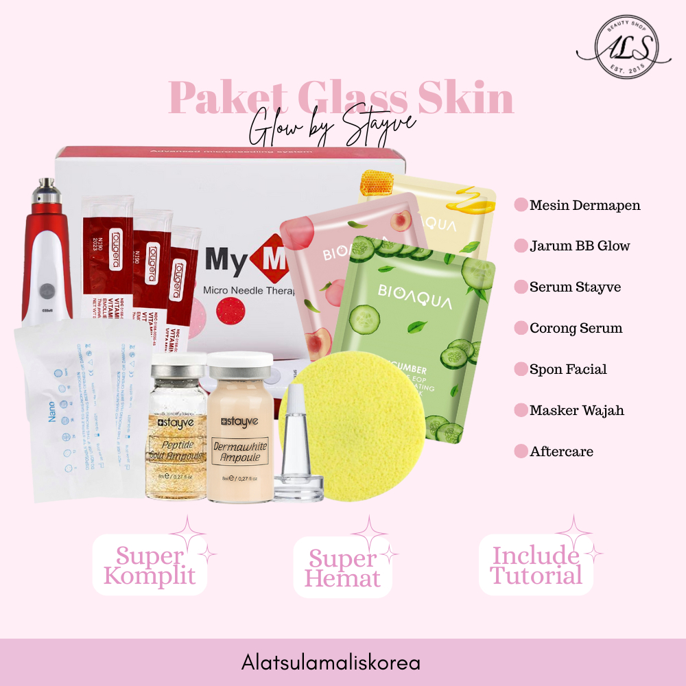 Paket Hemat BB Glow / Paket Dermapen MYM Original / Dermapen  / Dr Pen Paket BB Glow