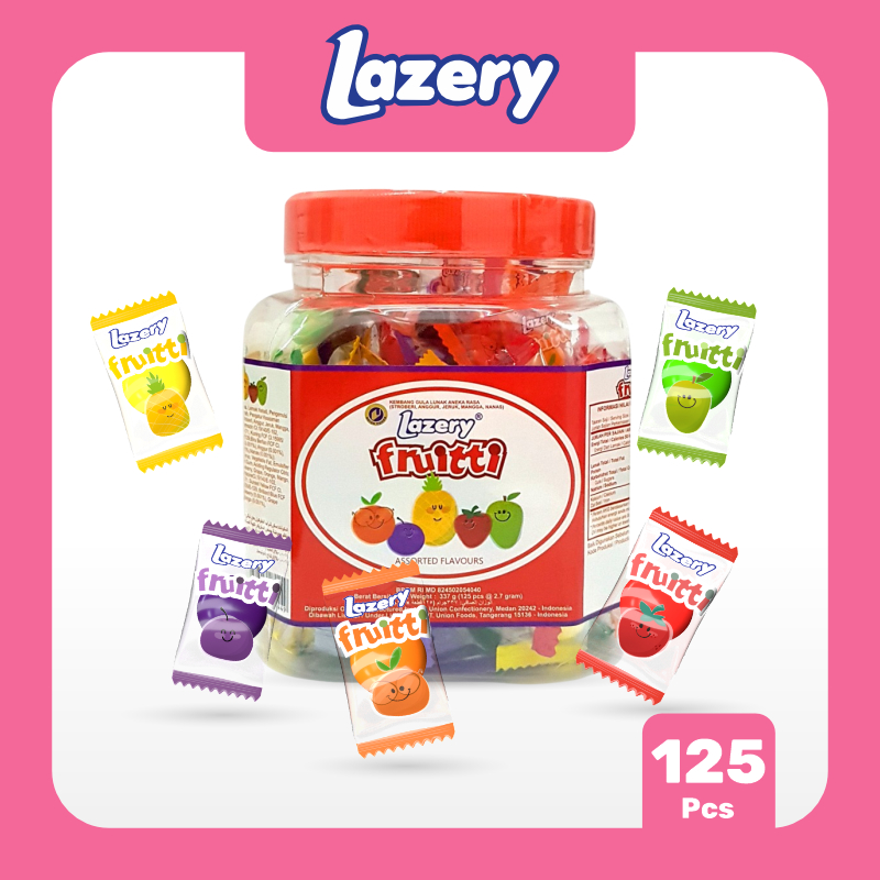 

Permen Lazery Fruitti 338Gr - 125Pcs Lazery Fruitti Candy