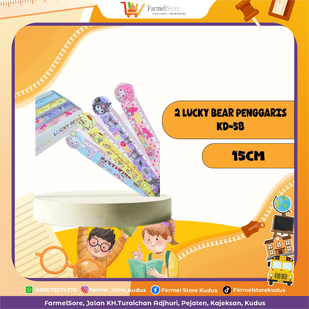 

Lucky Bear Penggaris KD-58, 15cm
