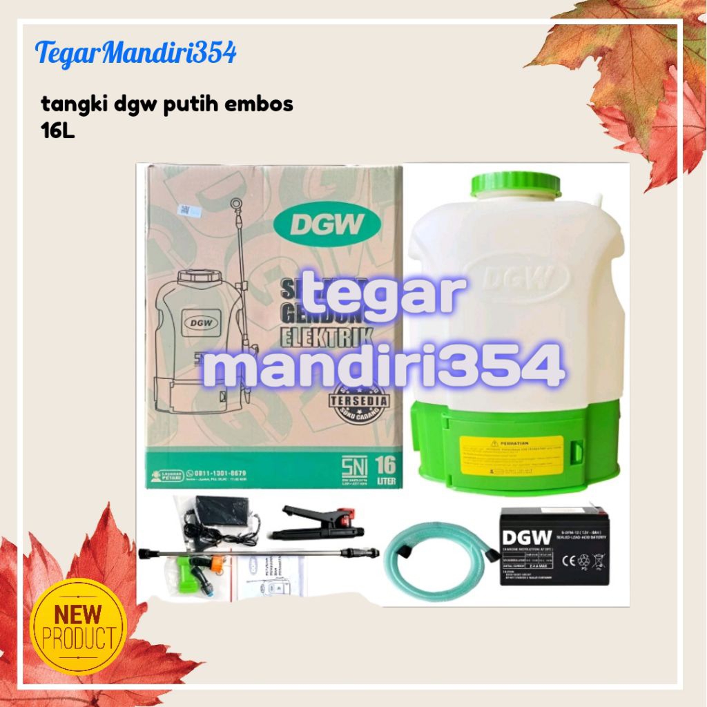Tangki cas dgw embos putih 16liter tangki sprayer cas Tangki elektrik 16L dgw 16liter alat semprot h