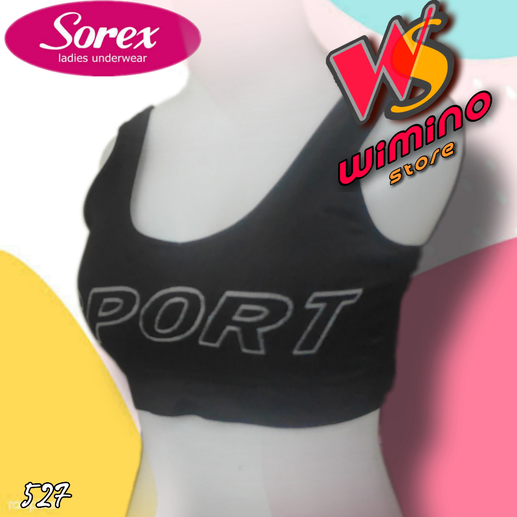 M527 Sorex Bra Sport Busa Tanpa Kawat (Busa Bisa Dilepas), Bh Sport Sorex Stretch All Size