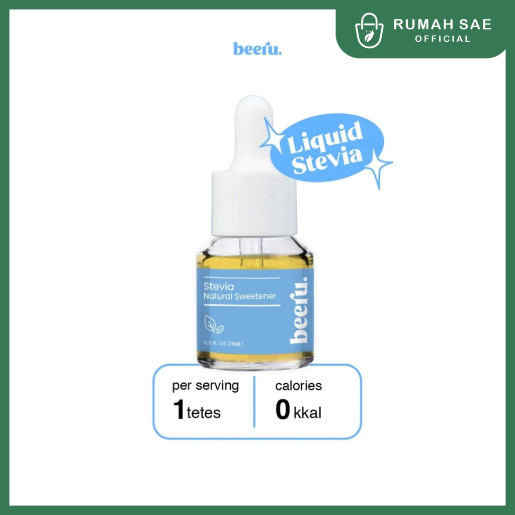 

Beeru Stevia Tetes Natural Sweetener - 15mL | gula sehat