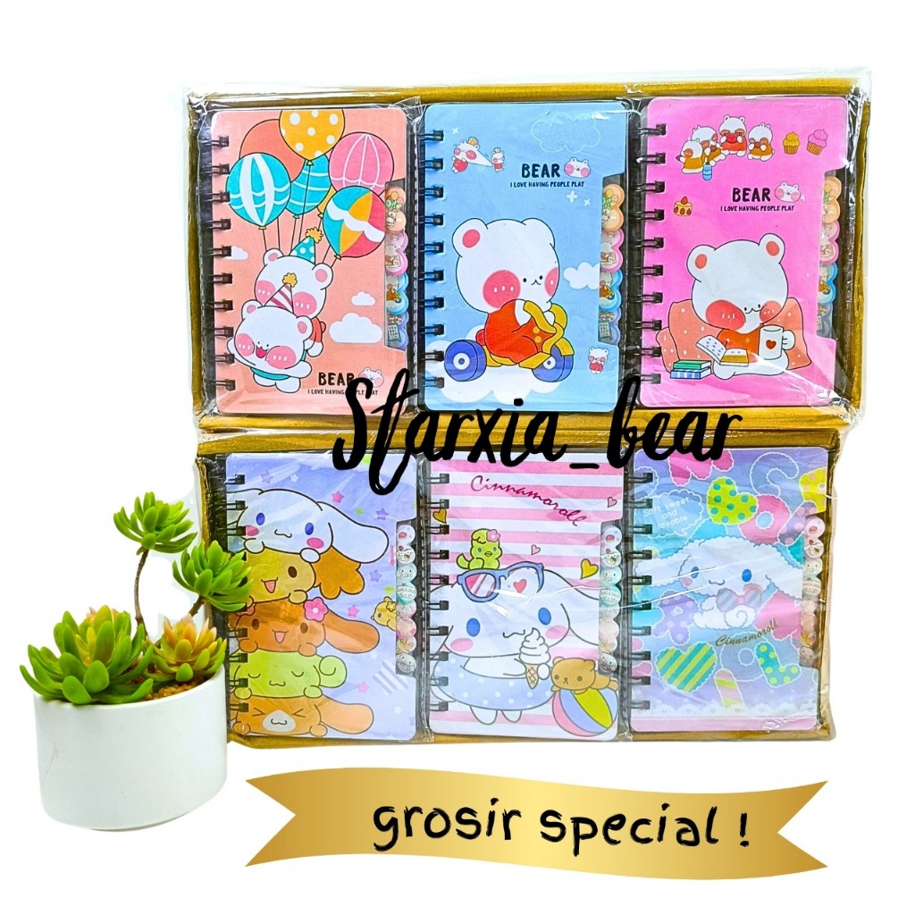 

Notes Ring / Buku Catatan Motif Hello Panda Cute Grosir1 Box 18 Pcs || Notes Ring (FAY 582)