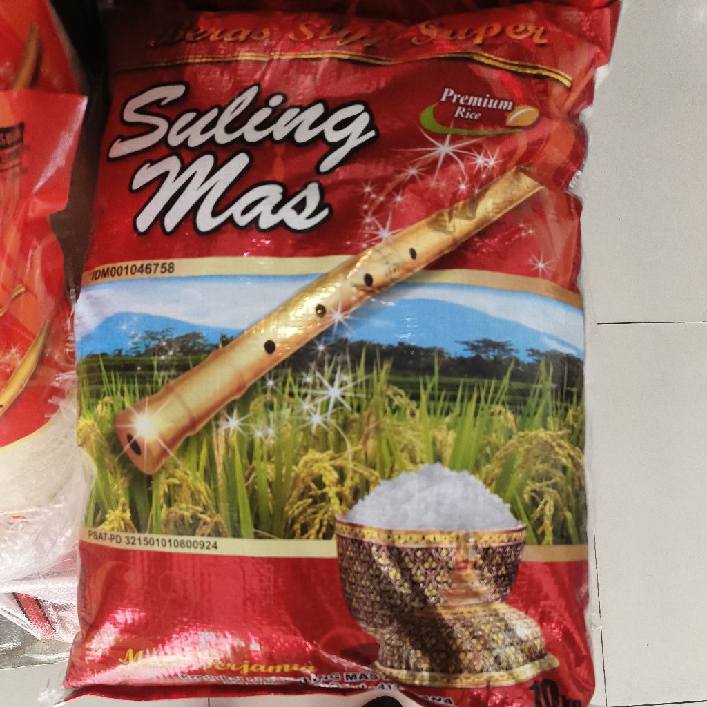 

Beras Setra Ramos Super Slyp Premium Pulen Cap Suling Mas 10kg