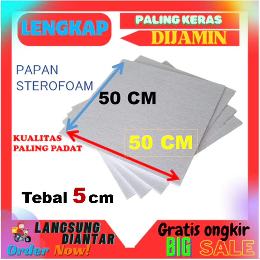 

lembaran styrofom papan sterofoam 50 cm x50 cm tebal 5 cm sterofom gabus lembaran sterofoam.KERAS DAN KUALITAS TERBAIK