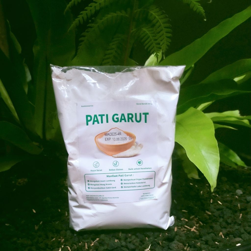 

Tepung Pati Garut 500 Gram Kemasan Ekonomis