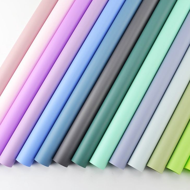 

(5 Lembar) chellophane premium Waterproof Fullcolor, Kertas Buket Bunga Polos Flower Wrapping Paper