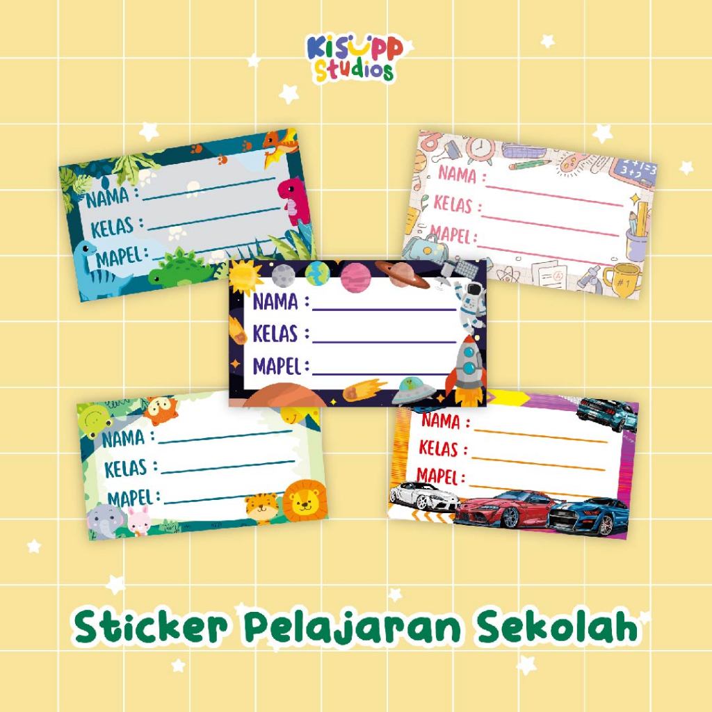 

Stiker Nama Pelajaran Sekolah