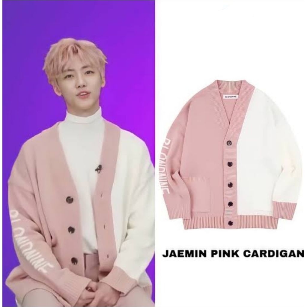 Cardigan Jaemin NCT Pink White