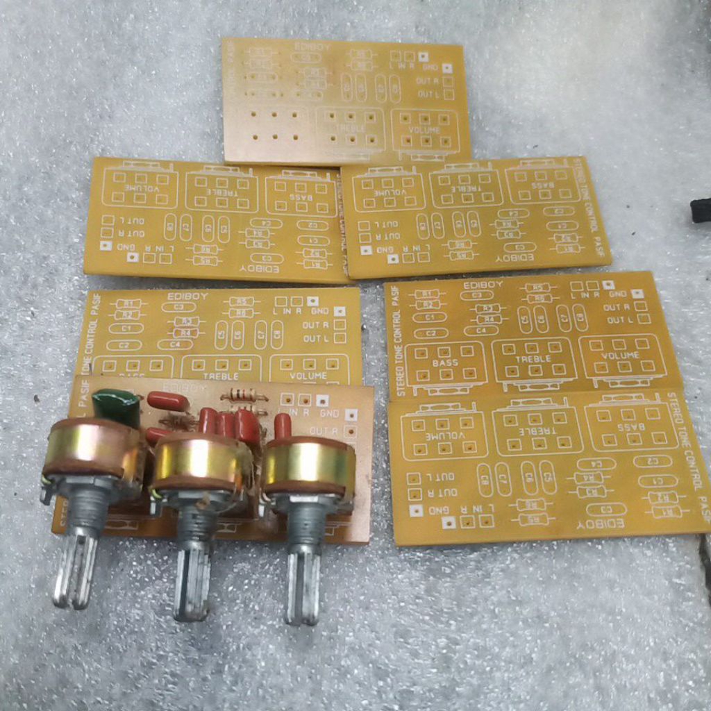 PCB MODUL TONE PASIF STEREO DAN MONO/MIXER MINI/TONE CONTROL PASIV