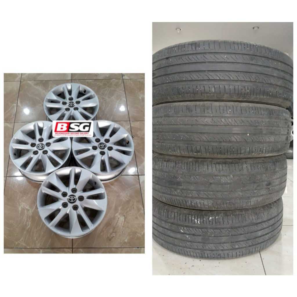 Velg Second Original Toyota Innova Reborn Ring 16 Pcd 5x114.3 Ban Bonus GT Radial 205 65 R16 Tahun 2
