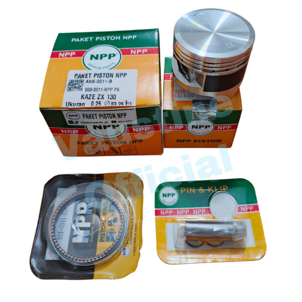 PISTON KIT SEHER PAKET KAZE ZX 130 PEN 13 ORI NPP UK STD 50 100 150 200