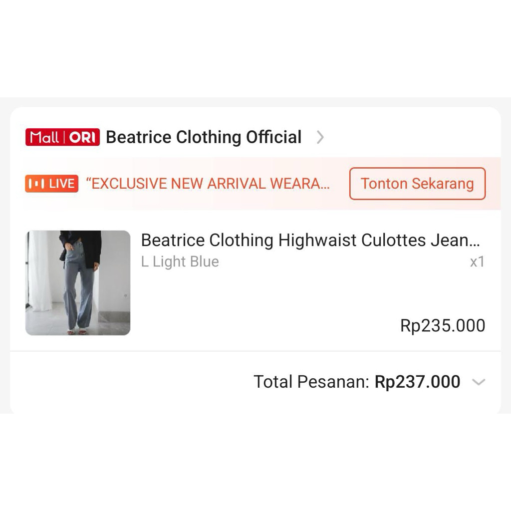 PRELOVED BEATRICE CLOTHING