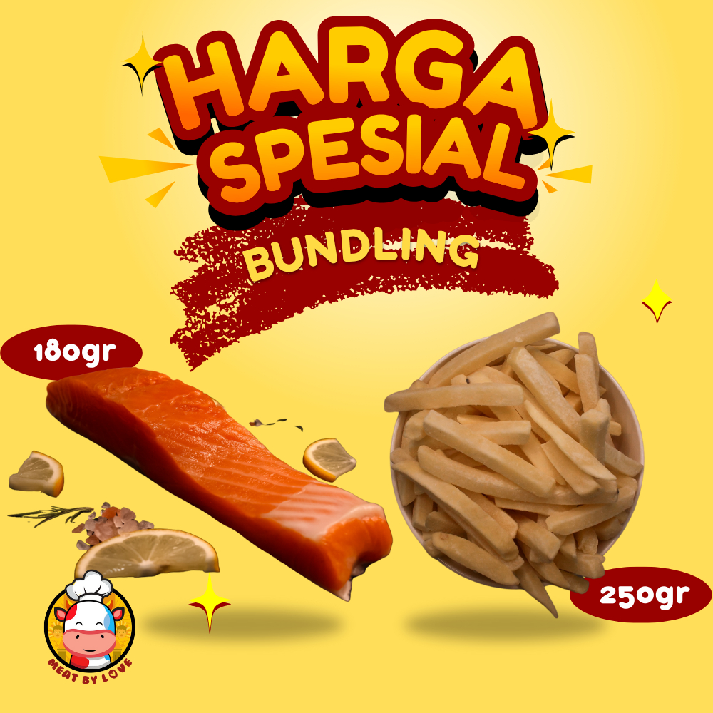 

PROMO Bundling Ikan Salmon Steak Kentang Straight Cut