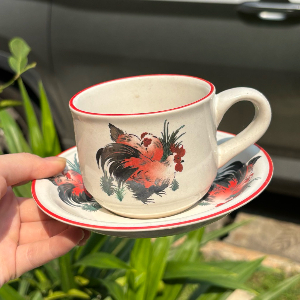 CANGKIR KOPI MOTIF BUNGA KERAMIK cangkir keramik murah cangkir kopi cangkir motif cangkir tatak