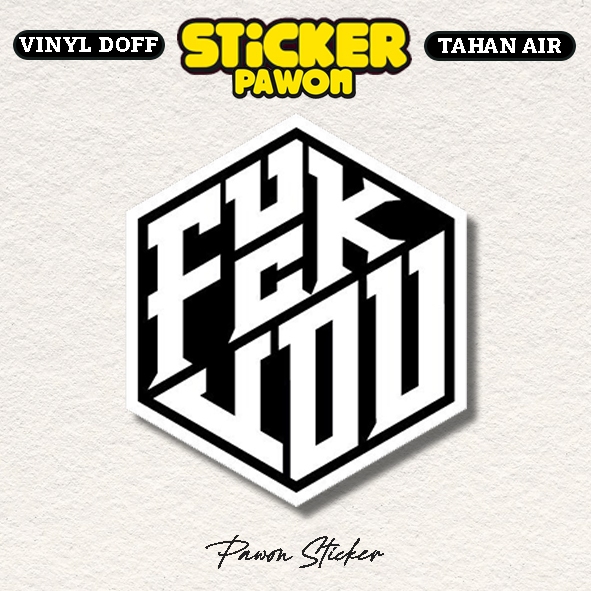 

Sticker Fucek Logo Hypebeast Distro Stiker Aesthetic Black White Anti Air