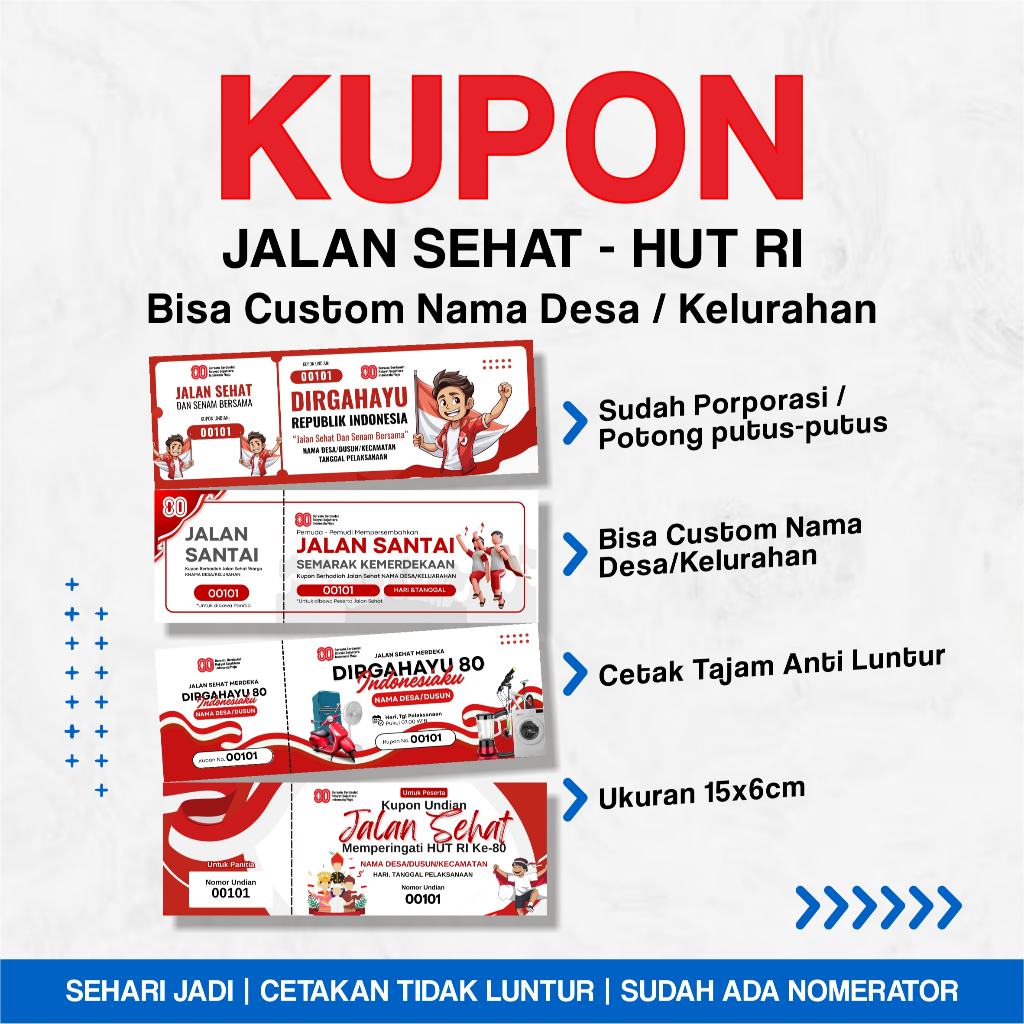 

KUPON UNDIAN CUSTOM ISI 100 | KUPON HUT RI 17 AGUSTUS | KUPON CUSTOM NOMERATOR