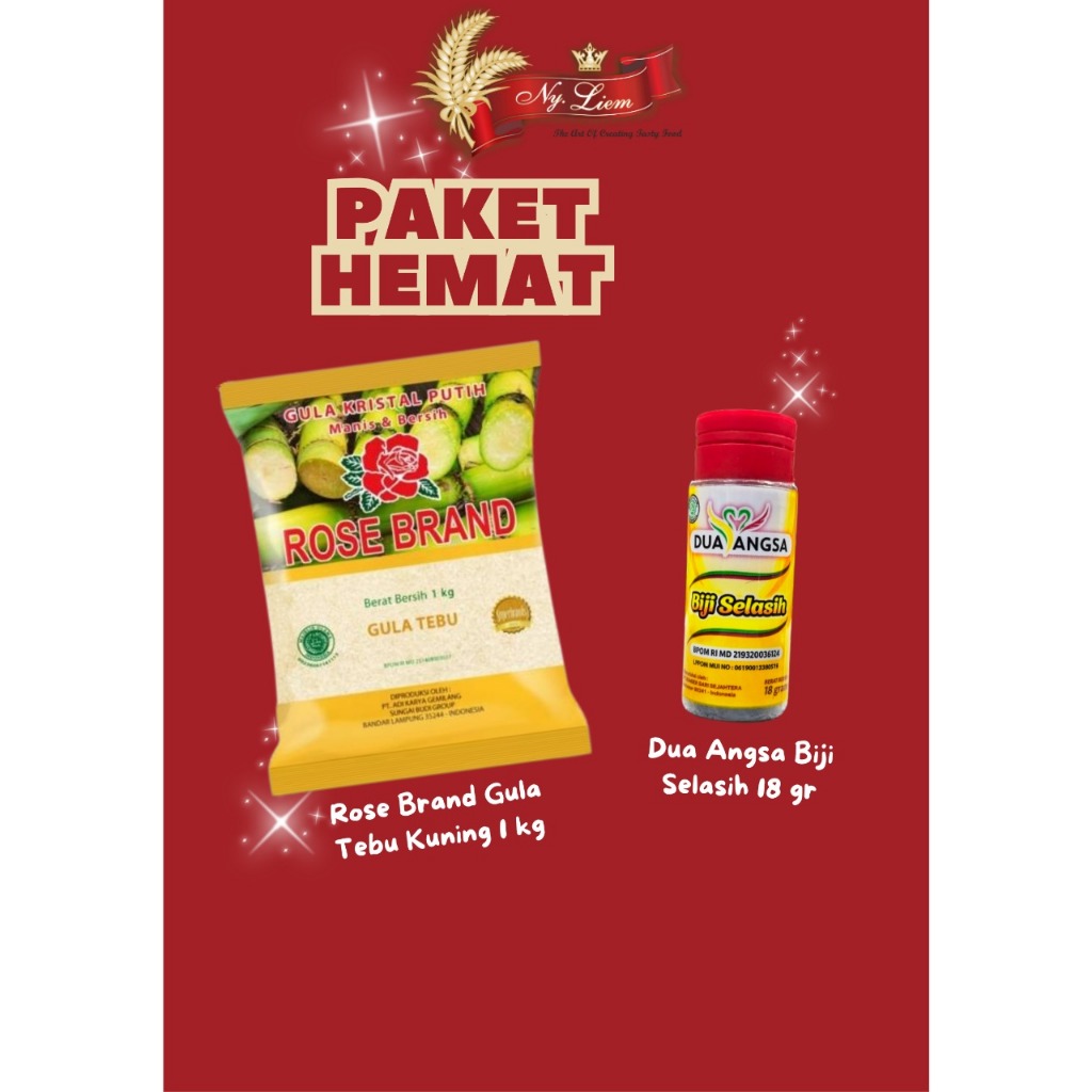 

PAKET HEMAT - ROSE BRAND Gula Tebu Kuning 1 Kg + DUA ANGSA Biji Selasih 18 gr