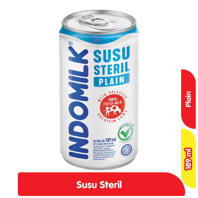 

Indomilk Susu Steril Plain Kaleng 189 ml