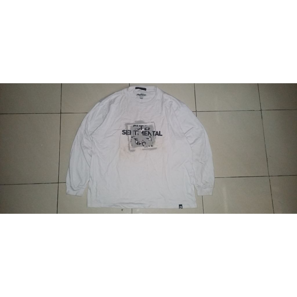 [Preloved Titipan] SWEATER SSST (SUPER SENTIMENTAL SECRET THEORY) DRIP DROP WHITE UKURAN L OVERSIZE