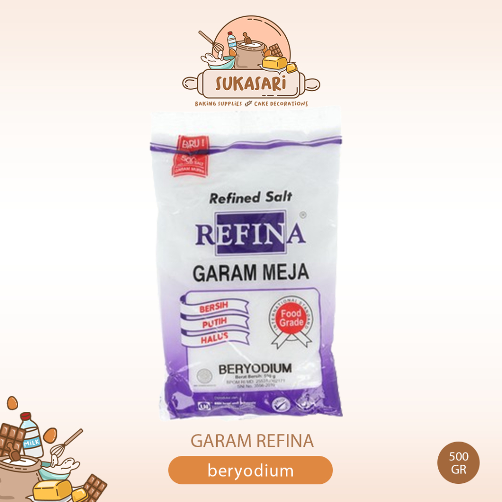 

Garam Refina 500gr / Garem Meja Beryodium / Salt