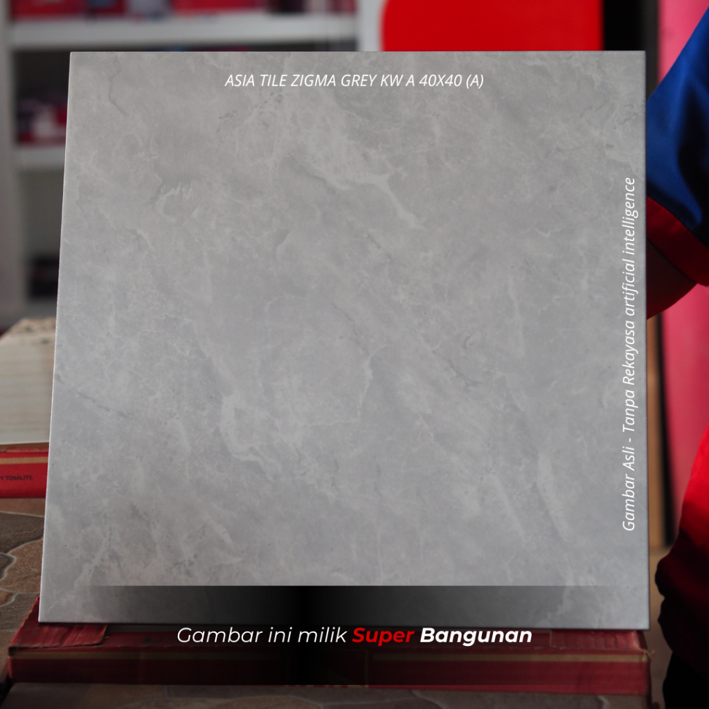 JUAL ASIA TILE ZIGMA GREY KW A 40X40 (A) SUPER BANGUNAN