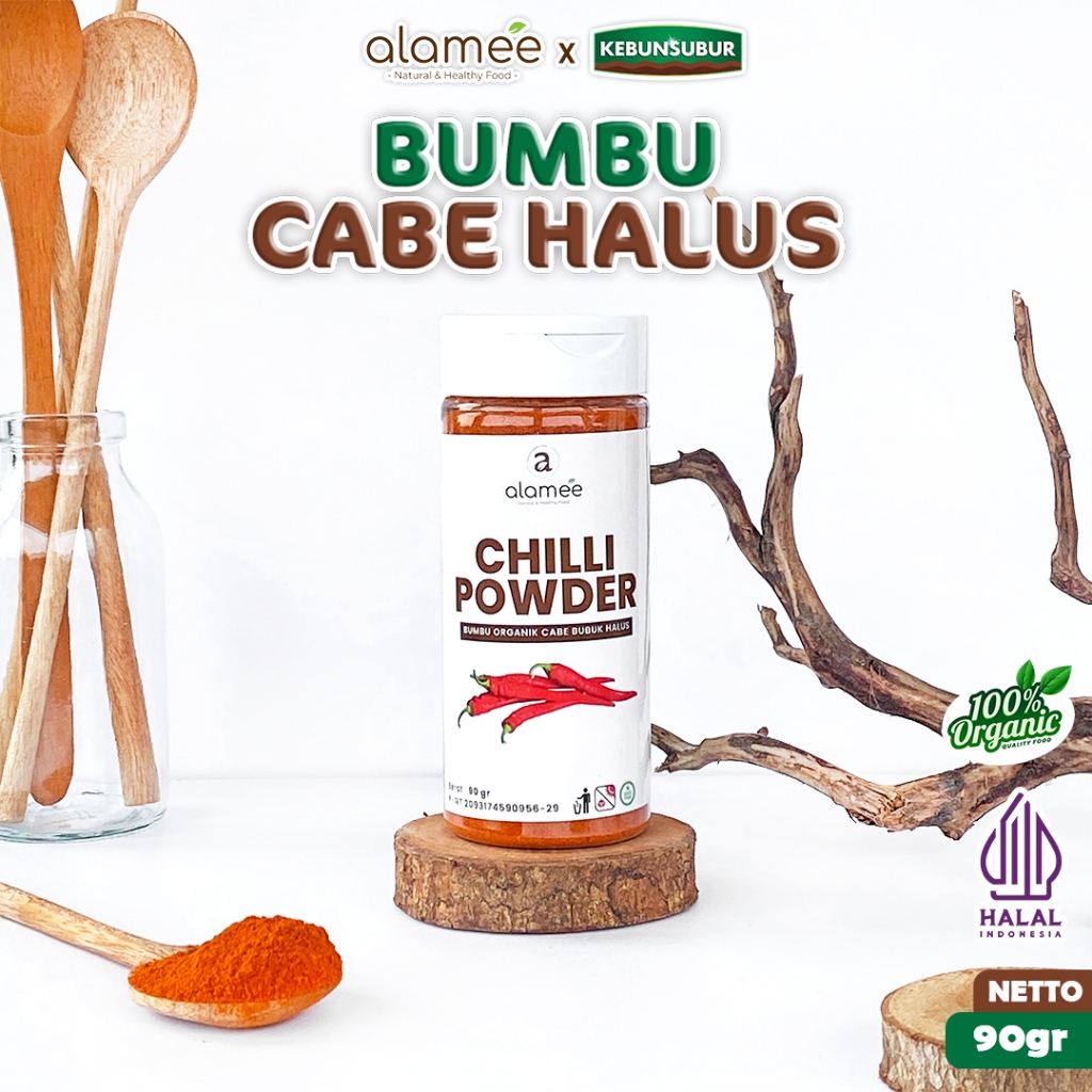 

ALAMEE Bubuk Cabe Halus Chilli Powder Chili Cabai Seasoning Bumbu Dapur Organik Tabur kebunsubur
