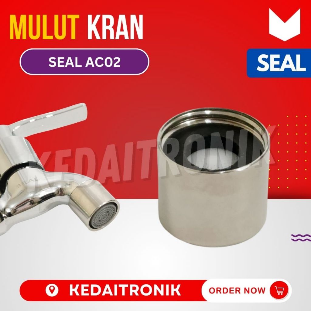 SEAL AC02 Cucuk Kran Air Sambungan Mulut Kran Drat Keran Tembok