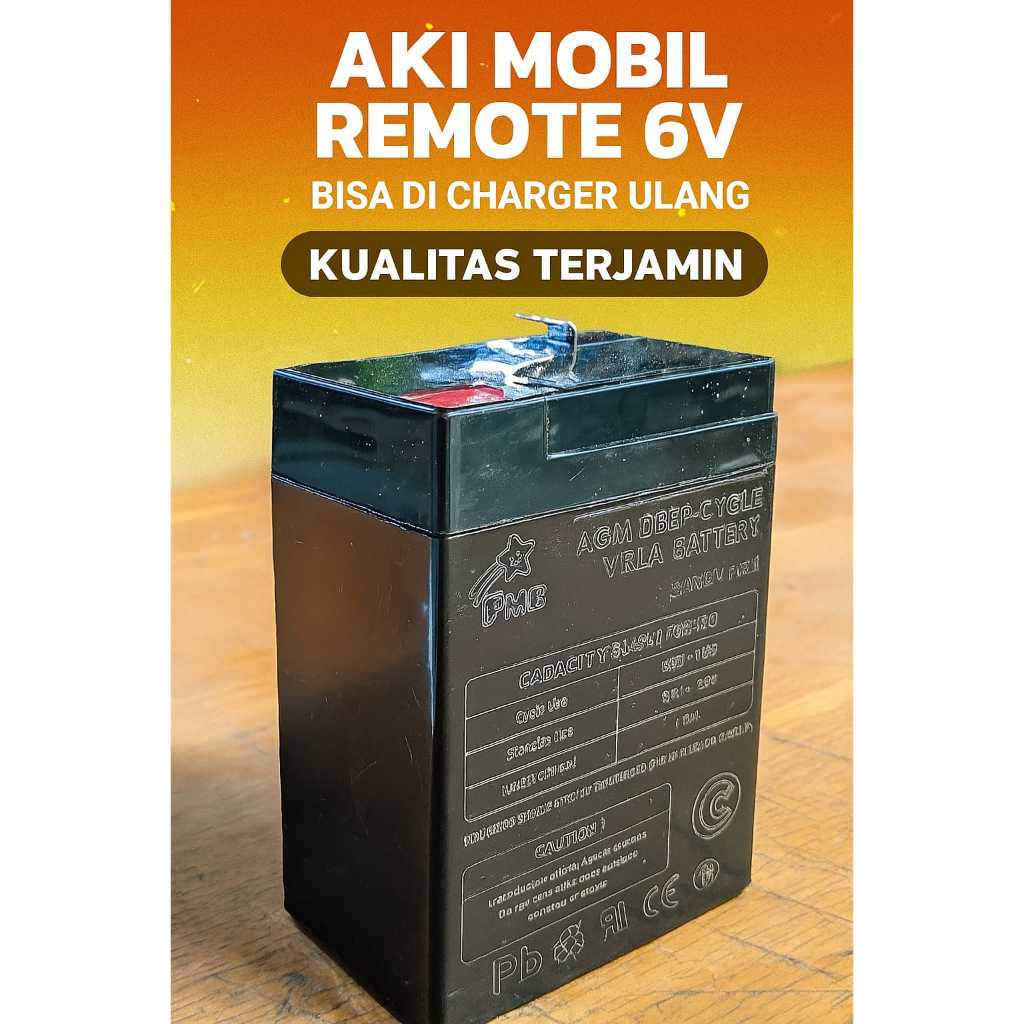 AKI 6 VOLT MOBIL MOTOR REMOT / ACCU MOBIL REMOT 6 V7AH/20 HR