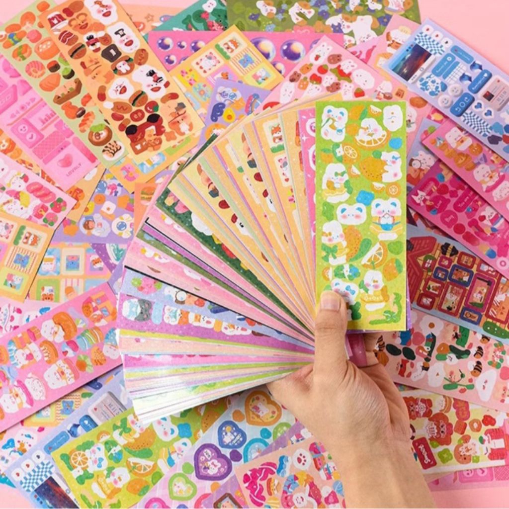 

[Qila Craft] 10 Pcs Stiker Deco Holo Set | Stiker Momo Holo | Stiker Set Holo kawai | Stiker Lucu | Stiker Hologram set