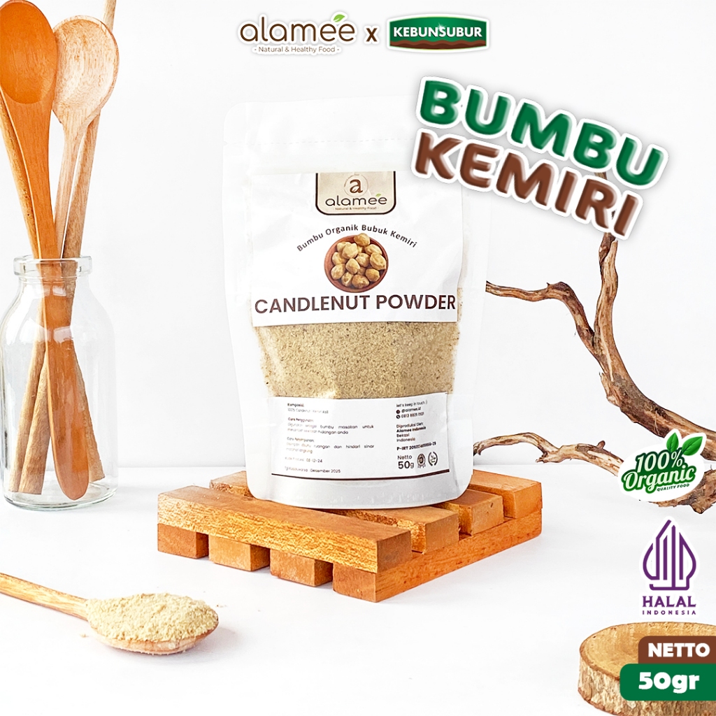 

ALAMEE Candlenut Powder Kemiri Bubuk Bumbu Dapur Organik Masak Murni Asli Seasoning 50Gr kebunsubur