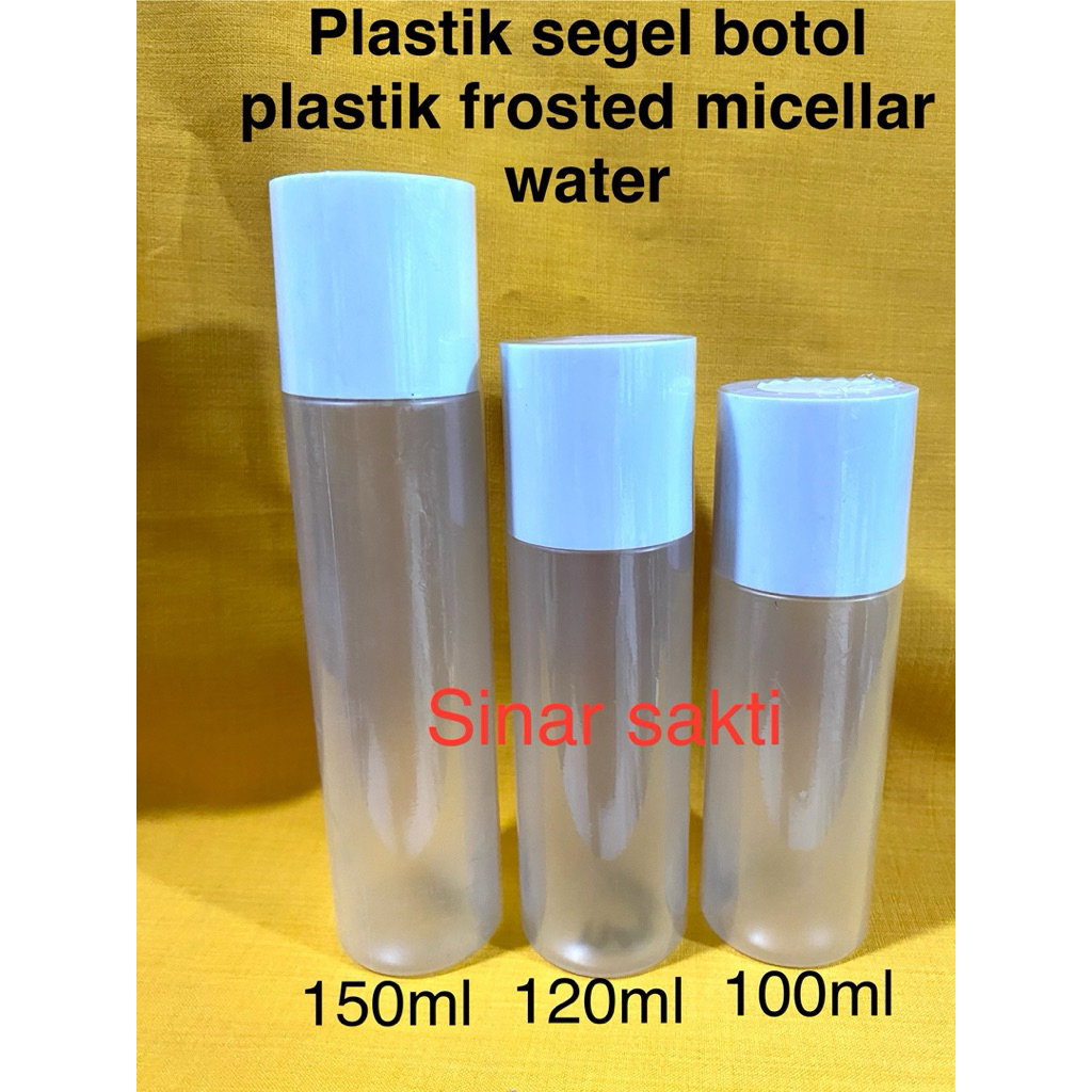 segel plastik botol frosted micellar water plastik segel botol plastik shrink (isi50)