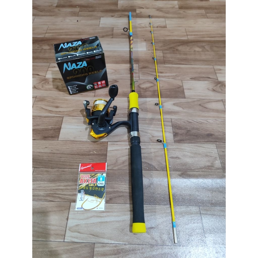 Set Pancing Joran Udang Super Lentur  Swan Mantis  ( Bonus Kail + Senar)