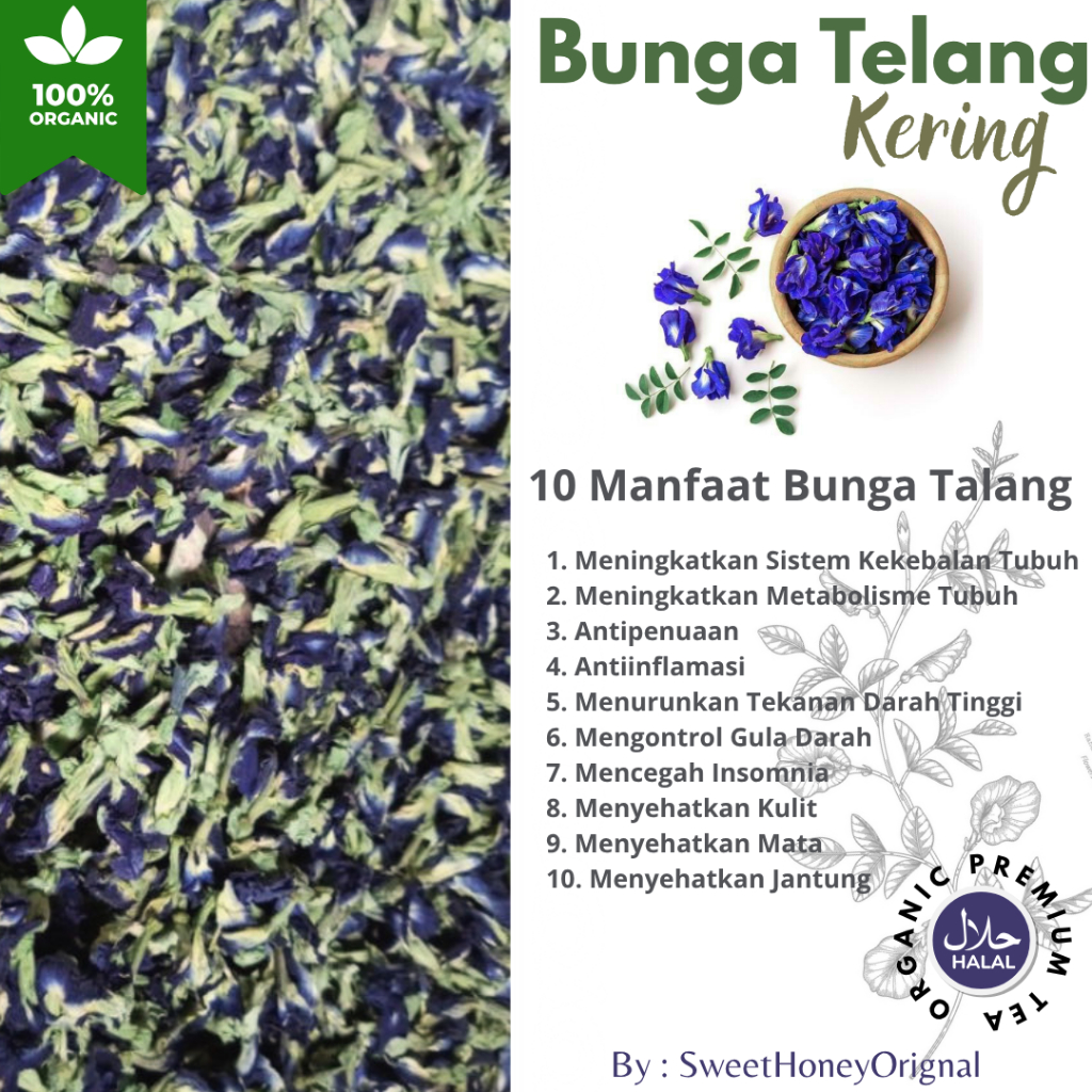 

Bunga Telang Kering Organik