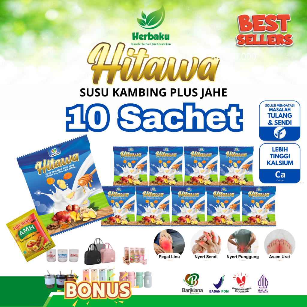 

Hitawa Susu Kambing Etawa Plus Jahe 10 Sachet – Atasi Pegal Linu, Nyeri Sendi & Asam Urat – BONUS