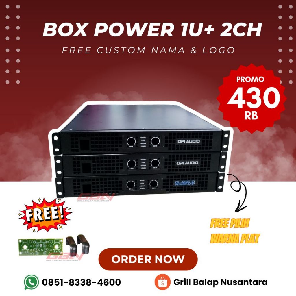 BOX POWER 1U+/1,5U 2CH / 4CH CUSTOM NAMA