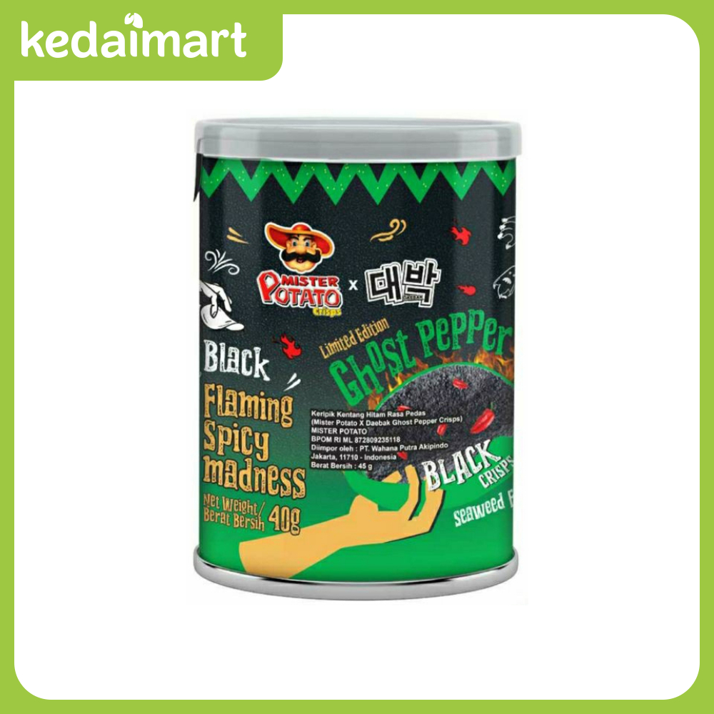 

Mister Potato Snack Crisps Ghost Pepper Seaweed 40 Gram
