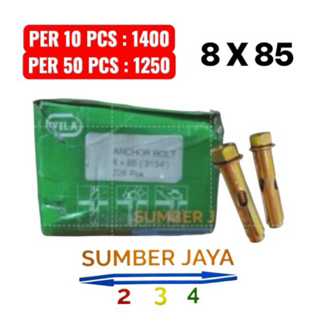 DYNABOLT 8 x 85 DINABOLT DYNABOL 8 x 85 DINABOL