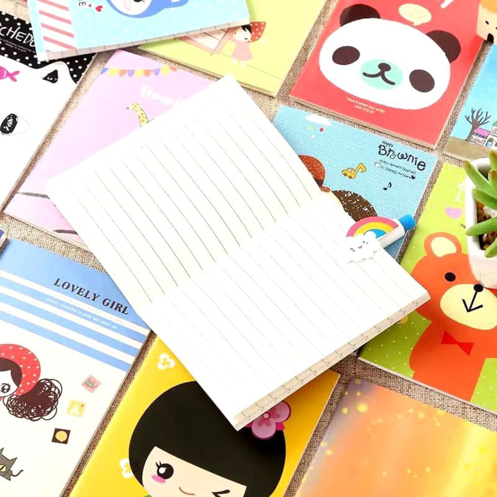 

Buku tulis mini cartoon note book kartun catatan lucu anak sekolah