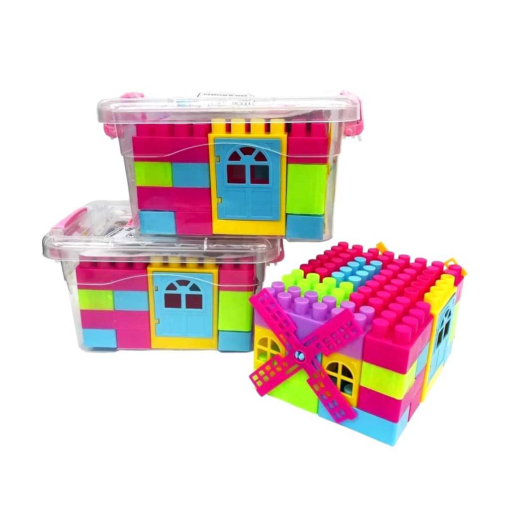 [ OMT ] Mainan Edukasi Anak DIY Building Balok Block Susun Puzzle Block Container LB 33