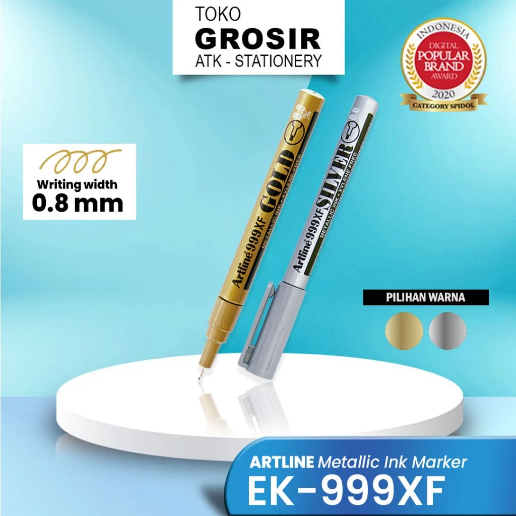 

GROSIR Spidol Metallic Marker Artline EK-999XF 2