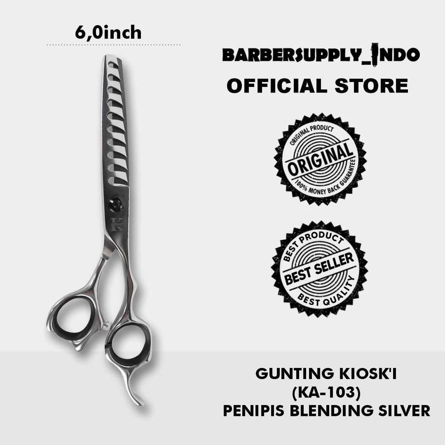

KIOSK'I SCISSOR GUNTING PENIPIS / BLENDING KIOSK'I (K-103) 6 INCH SILVER