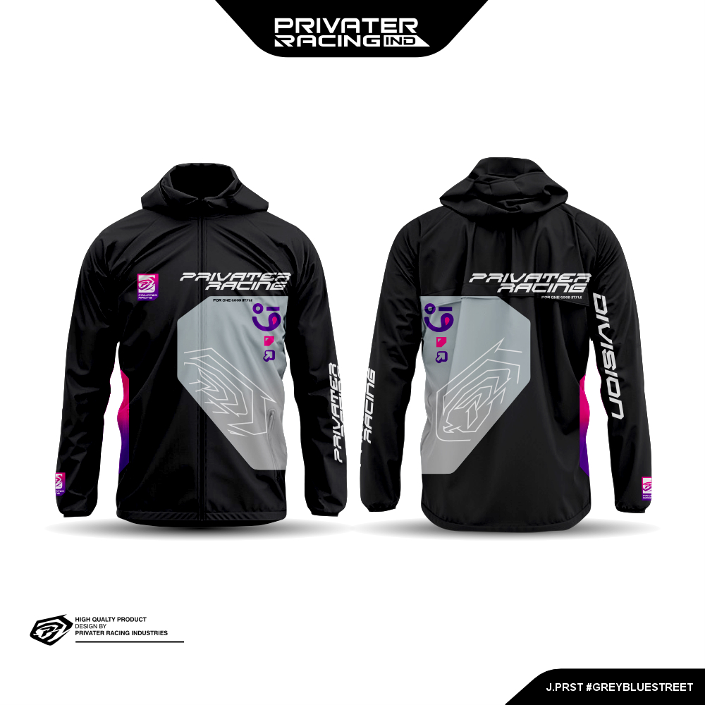 JAKET PRIVATER RACING || JAKET PARASUT || JAKET WATERPROOF ANTI AIR || JAKET RACING