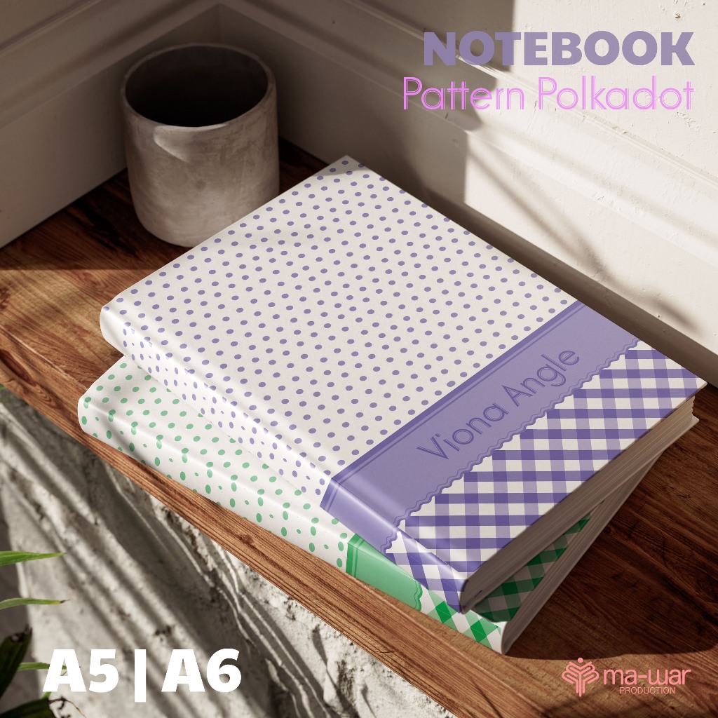 

Notebook Hardcover Poladot / Buku Murah / Notebook Aesthetic / Buku Tulis / Buku Catatan