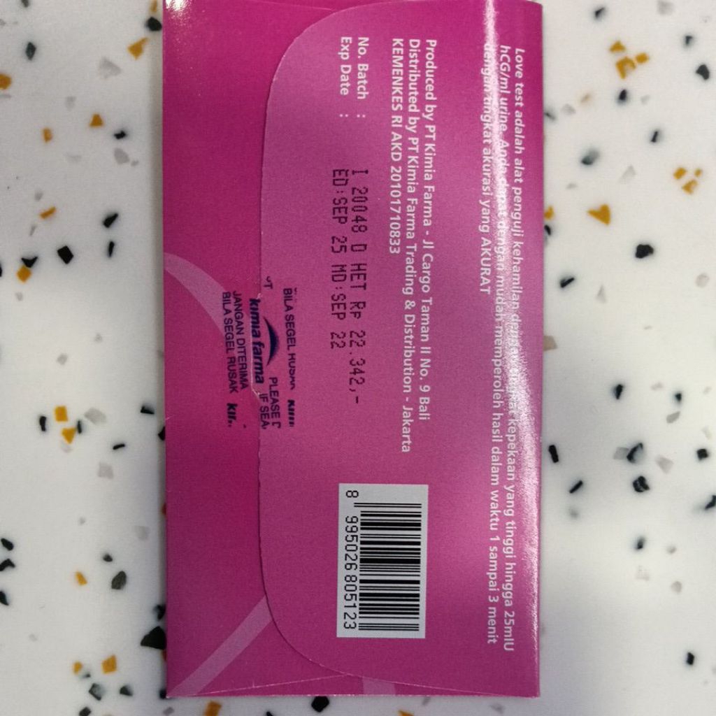 Love test strip uji kehamilan