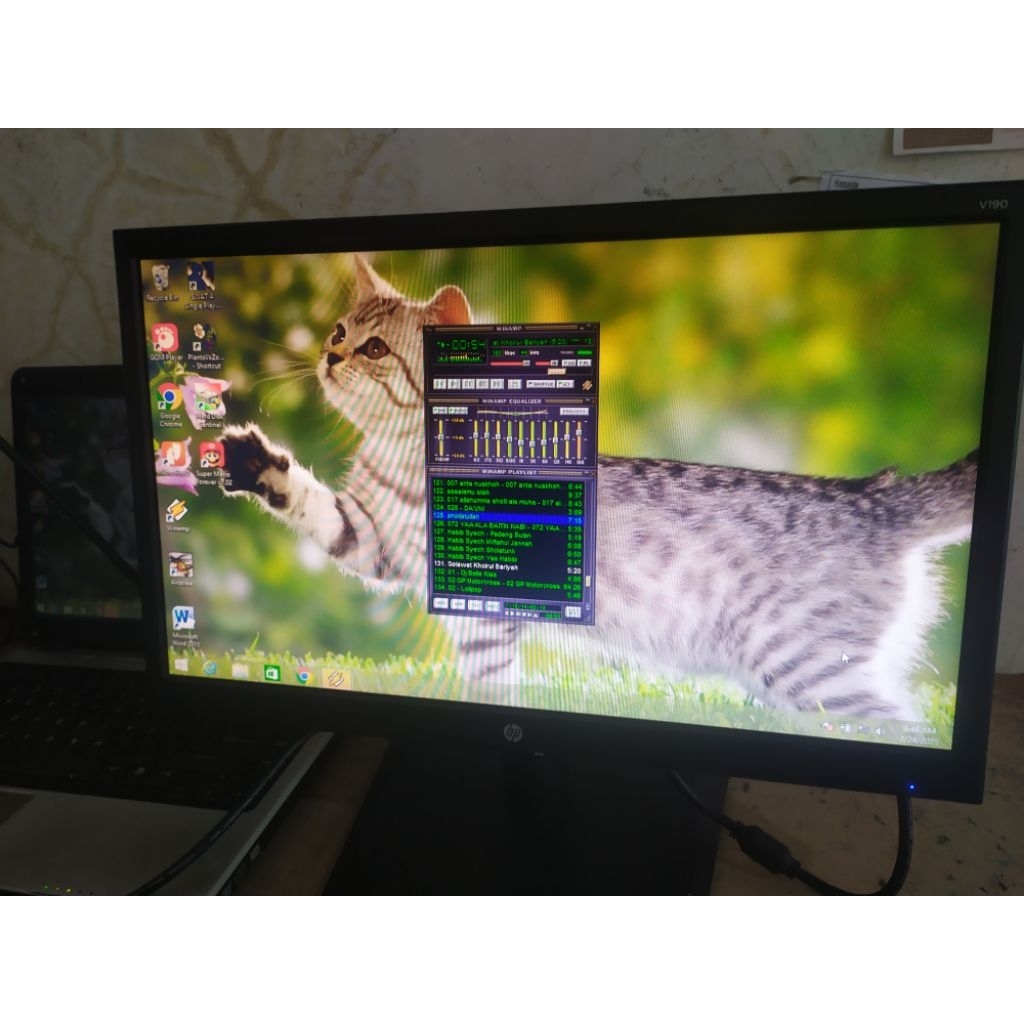 monitor lcd hp 19 inch v190 mulus grade A