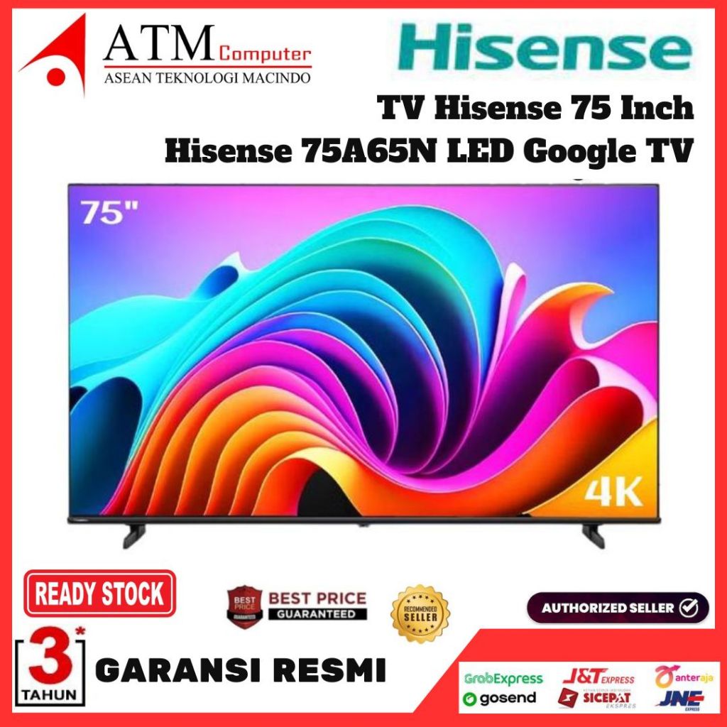 TV Hisense 75 Inch Google TV 4K Hisense 75A65N 75 Inci Hisense 75A65N
