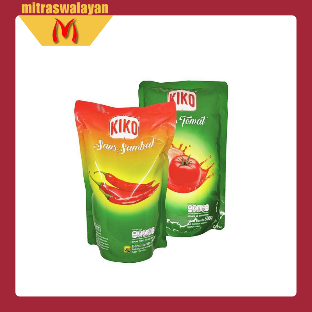

Kiko Saus Tomat dan Saus Sambal Kemasan Pouch 1 KG