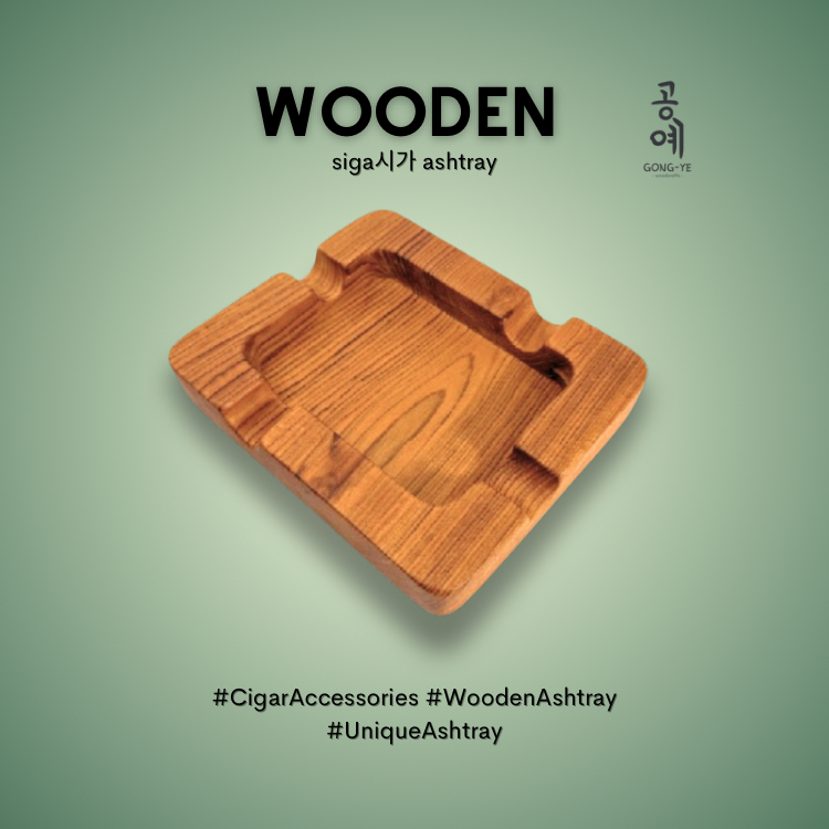 1 pcs Asbak Cerutu Kayu Cigar Ashtray Wooden Cigar Ashtray Smoking Essentials Wooden