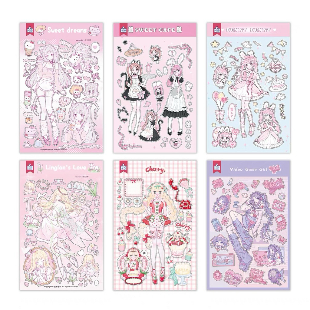 

sticker deco wk anime girl coquette dekorasi journal hp readystock B2603